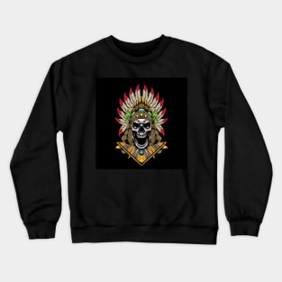 aztec-warrior-illustration-with-premium-quality-stock-vector Crewneck Sweatshirt